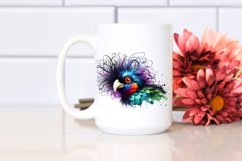 Vibrant Curassow with Crazy Hair | Sublimation | Clipart Product Image 2