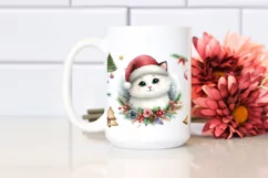 Christmas Cat with Santa Hat, PNG Product Image 2