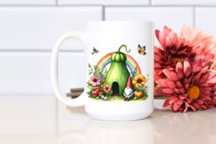 Gnome House and Colorful Flowers | Sublimation | Clipart Product Image 2