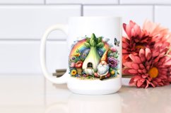 Gnome House and Colorful Flowers | Sublimation | Clipart Product Image 2