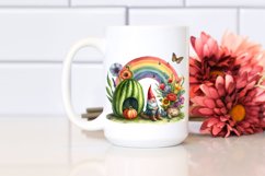 Gnome House and Colorful Flowers | Sublimation | Clipart Product Image 2