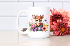 Baby Deer Bucket Flowers Product Image 2