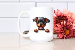 Cute Enthusiastic Watercolor Funny Baby Doberman Pinscher Product Image 2