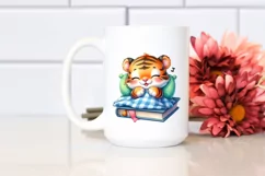 Colorful Baby Tiger | Watercolor Clipart Product Image 2