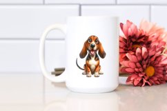 Cute Crazy Looking Watercolor Funny Bloodhound Product Image 2