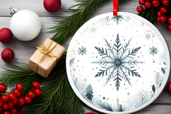 Round Christmass Ornament PNG Product Image 2