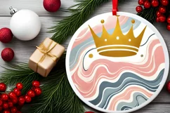 Round Christmas Ornament Sublimation|Clipart Product Image 1