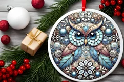 Round Christmas Ornament Sublimation|Clipart Product Image 1