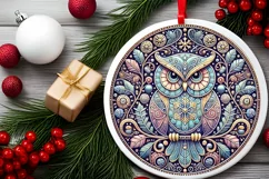 Round Christmas Ornament Sublimation|Clipart Product Image 1