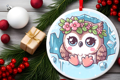 Round Christmass Ornament PNG Product Image 2