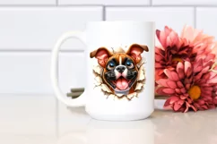 Funny Boxer with Big Popping Eyes | Sublimation | Clipart Product Image 1