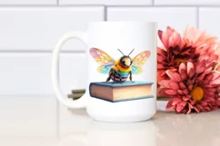 Colorful Baby Bee on Book, PNG Product Image 2