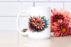 Artistic Gerbera Watercolor Clipart Product Image 2
