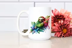 Vibrant Watercolor Sloth PNG Product Image 2