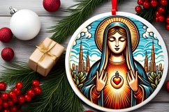 Round Christmas Ornament Sublimation|Clipart Product Image 2