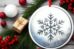 Round Christmas Ornament Sublimation|Clipart Product Image 2
