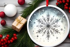 Round Christmas Ornament Sublimation|Clipart Product Image 2
