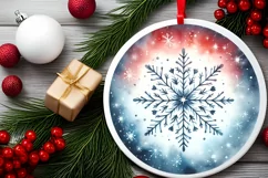 Round Christmas Ornament Sublimation|Clipart Product Image 2