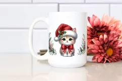Christmas Cat with Santa Hat, PNG Product Image 2