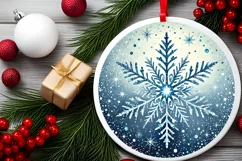Round Christmas Ornament Sublimation|Clipart Product Image 2
