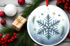 Round Christmas Ornament Sublimation|Clipart Product Image 2