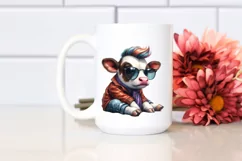 Cute Baby Cow Sitting PNG Product Image 2