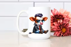 Cute Baby Cow Sitting PNG Product Image 2