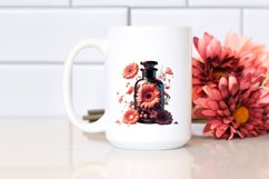 Glossy Bottle with Large Gerbera | Clipart Product Image 2