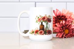 Glossy Bottle with Large Gerbera | Clipart Product Image 2