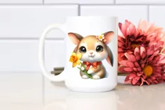 Bunny Flower, Clipart |T-shirt, Mug PNG Product Image 3