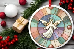 Round Christmas Ornament Sublimation|Clipart Product Image 1