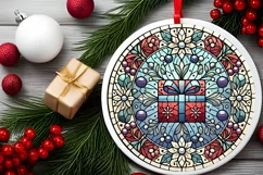 Round Christmas Ornament Sublimation|Clipart Product Image 1