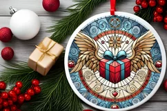 Round Christmas Ornament Sublimation|Clipart Product Image 1