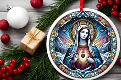 Round Christmas Ornament Sublimation|Clipart Product Image 1