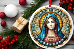 Round Christmas Ornament Sublimation|Clipart Product Image 1