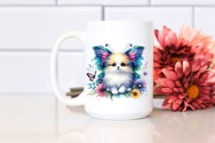 Cute Vibrant Watercolor Papillon | Clipart Product Image 2