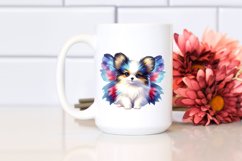 Cute Vibrant Watercolor Papillon | Clipart Product Image 2