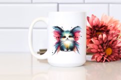 Cute Vibrant Watercolor Papillon | Clipart Product Image 2