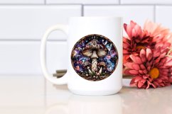 Wooden Small Stained Mystical Celestial Mushroom Watercolor Product Image 2