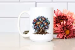 Wooden Small Stained Mystical Celestial Mushroom Watercolor Product Image 2