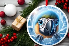 Round Christmas Ornament Sublimation|Clipart Product Image 2