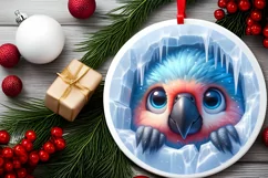 Round Christmas Ornament Sublimation|Clipart Product Image 2