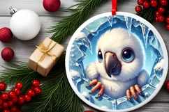 Round Christmas Ornament Sublimation|Clipart Product Image 2