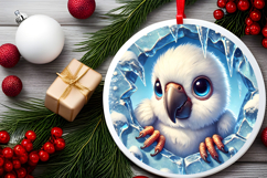 Round Christmass Ornament PNG Product Image 2