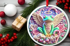 Round Christmas Ornament Sublimation|Clipart Product Image 1