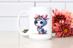 Watercolor Baby Unicorn Big Eyes Product Image 2
