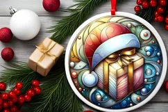 Round Christmas Ornament Sublimation|Clipart Product Image 2