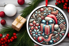 Round Christmass Ornament PNG Product Image 2