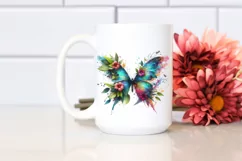 Vibrant Watercolor Butterfly PNG Product Image 2