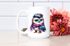 Baby Owl with Cool Haircut PNG Product Image 2